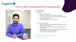 Sheshgiri from Capgemini India talks about job opportunities in SAP SuccessFactors at Capgemini. #CapgeminiIsHiring Apply now: http://bit.ly/2HrbkjS | Capgemini India