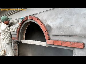 How To Build And Finish Curved Roof On Brick - And Cement Window Frames - Iron Nails - Plastic Pipes