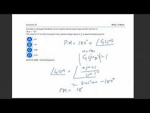 GATE 2006|ECE PYQ|CONTROL SYSTEM|STABILITY ANALYSIS|STEP-BY- STEP SOLUTION|20