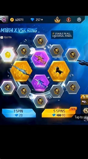 250 Tokens Done 😱Should Exchange M10 Skin or Risk More? | Free Fire #shorts