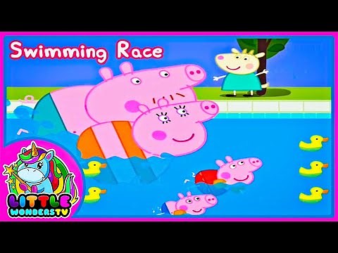 PEPPA PIG's HOLIDAY Gameplay: SWIMMING RACE