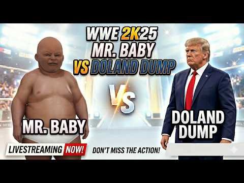 WWE 2K25 LIVE 🔴 Mr. Baby VS Doland Dump⛽ 😳🔥 #shorts #live #wwe #gaming