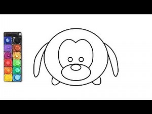 How To Draw A Pluto | Tsum Tsum | Draw and coloring for kids | Hands on art