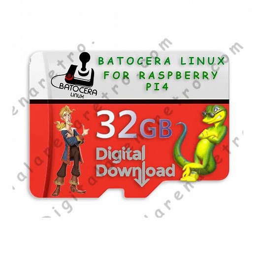 Batocera linux 32 Gb ISO download with roms for Raspberry Pi 4