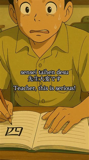 N5 Japanese Listening on Instagram: "A simple and fun JLPT N5-style listening practice! A student remembers kanji for “one, two, three,” but forgets the kanji for “four” on test day. Shadow the lines and answer the quiz at the end. Perfect for beginners studying basic kanji and classroom Japanese."