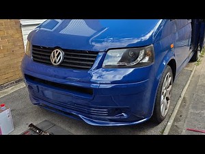 Volkswagon T5 bumper modification paint remove and refit