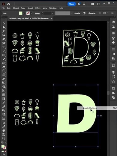 Adobe Illustrator 2025 – How to Fill Pattern Text Effects like a PRO #shorts #illustrator