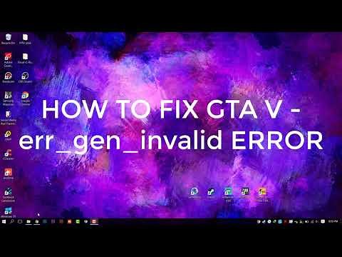 How To Fix GTA V ERR GEN INVALID 100% Working ✔️ 2020 Easy Method
