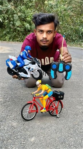 Red Electric Cycle and Remote control police Bike Unboxing