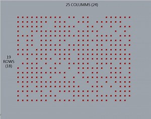 Cull out points from grid based on pattern rows/columns