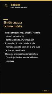 Red Hat OpenShift: Schwachstelle erlaubt Denial of Service Angriff