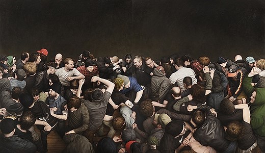 Mosh pit paintings by Dan Witz
