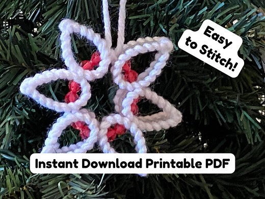 Plastic Canvas Snowflake Ornament Pattern: Beginner-friendly Christmas Craft (PDF Tutorial + Video - Etsy
