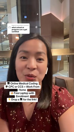 💻 Want to work from home in healthcare?I get this question a lot — “What school or program can I take to get certified in medical coding?”Here’s what I tell everyone 👇🏽You can study online and get certified in either CPC (Certified Professional Coder) or CCS (Certified Coding Specialist). These credentials are industry-recognized and can help you land remote coding jobs in healthcare. 🏥📂✅ Yes, you can study at your own pace.✅ Yes, the program I’m using offers a free laptop when you enroll.✅