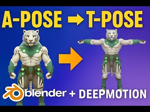 Convert 3D Characters from A-Pose to T-Pose in Blender for DeepMotion AI Animation
