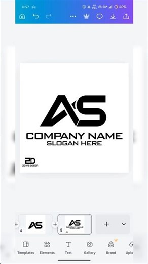 How to Design AS Logo in Canva (Step by Step) #CanvaTutorial #MinimalLogo #GraphicDesign #Shorts