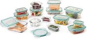 OXO Good Grips Smart Seal Leakproof Airtight Glass & Plastic Food Storage Container Set