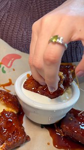 1.1M views · 14K reactions | First time trying the HONEY CHIPOTLE MOZZARELLA STICKS from Chili’s! 燎擄遲襤 Rebecca’s cravings are spicy spicy spicy this time around!! #DEVOURPOWER | DevourPower | Facebook