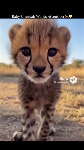 Baby Cheetah Wants Attention 🐆💛