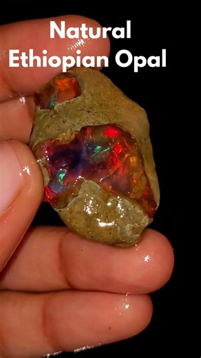 MA-06 Welo Ethiopian Opal Rough Gemstone 🔥 Natural Opal | Rare Raw Stone for Jewelry #shorts