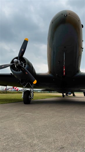 Douglas C-47 (Dakota) of the Battle of Britain Memorial Flight, out in the open air and undertaking an engine run at Imperial War Museum Duxford #ww2 #ww2history #C47 #c47dakota #c47skytrain | Daniel J Wheatcroft