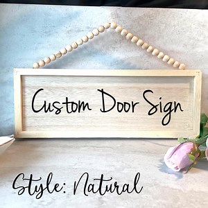 Custom Door Sign for Home, Personalized Reversible Wooden Hanging Sign, Office Door Sign, Custom Wall Hanger, Office Door Name Sign Plaque - Etsy