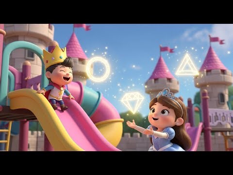 Learn Shapes at the Castle Playground | Kids Nursery Rhyme Song