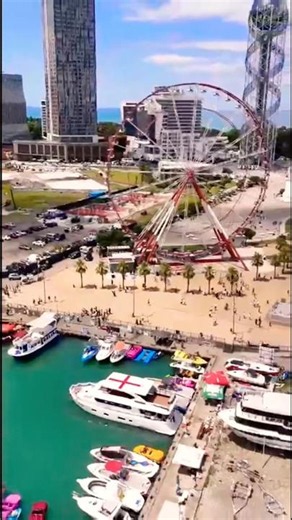 Batumi Ferris Wheel 🇬🇪 | Stunning Black Sea View #Batumi #Georgia #TravelVlog #BlackSea