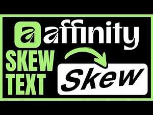 How To SKEW TEXT In Affinity Designer (QUICK & EASY) 2026