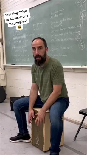 Teaching Cajón in Albuquerque (Nuevo México). Mi
