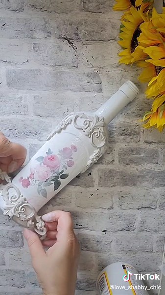 Decoupage Tutorial: Upcycling a Bottle with Die Cut Design