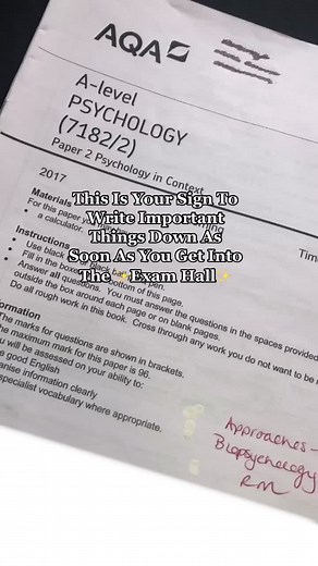 Psychology Exam Hall Hacks for A-Level Students