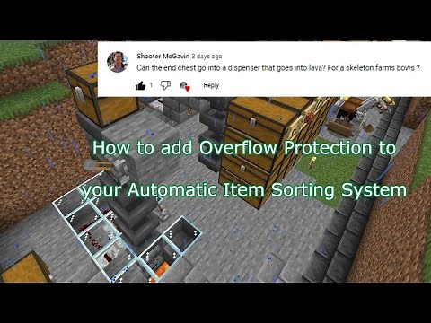 How to add Overflow Protection to your Automatic Item Sorting System Minecraft Bedrock 1.20