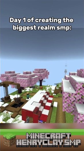 Day 1 Creating the largest realm smp! #minecraft #bedrock #gaming