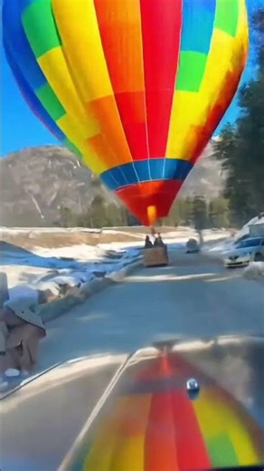 hot air bloon on the way.