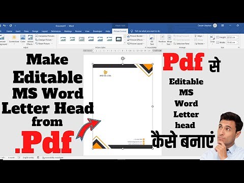 How to Convert Letterhead Pdf to Editable MS Word Format | Fix Picture | Image In MS Word