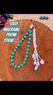 Easy macrame phone strap #shorts #diy #diykeychain #macrame #paracord #howto #style#design #tutorial