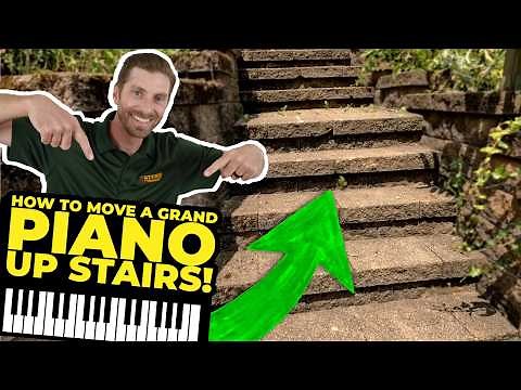 How to EASILY Move a Grand Piano Up Stairs | Pro Piano Movers Guide