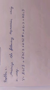 Minimize the following expression using K-map: Y = \overline{... | Filo
