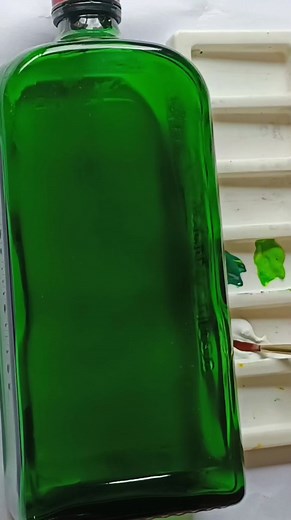 Poppy Flower Painting On Bottle 🌸 | Rico Art