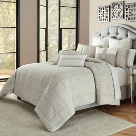 AICO Michael Amini Julianna 10pc King Comforter Set, Gray