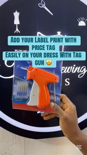 SEWING TOOLS•MACHINE•MANNEQUIN on Instagram: "🤩🎀Are you a fashion designer trying to upgrade your brand and looking for an accessory you can use to apply your tags to your ready made dresses. Tag gun is the perfect tool for you You can use it to apply your label, logo, Size tags to your ready made dress.🎉😍 It gives you a well packaged Official Strategy that gives your brand a more profound hyped and trust for people to give good grade to your products💕 Price - Tag gun with extra barbs - 11k