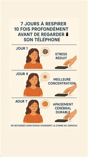 jours à respirer 10 fois profondément avant de regarder son téléphone#santé #shorts
