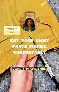 Pants Too Tight? Enlarge the Waistband Like This ✂️ #diy #fashionhacks