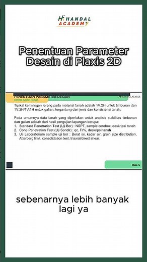 Penentuan parameter desain di Plaxis 2D