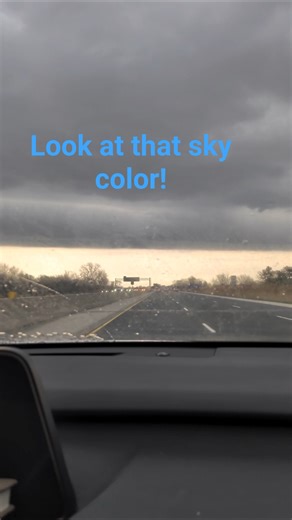 A massive shelf cloud sweeps across the sky during a road trip!#nature