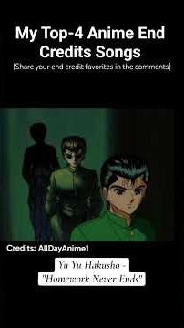 Top-4 Anime End Credits Songs