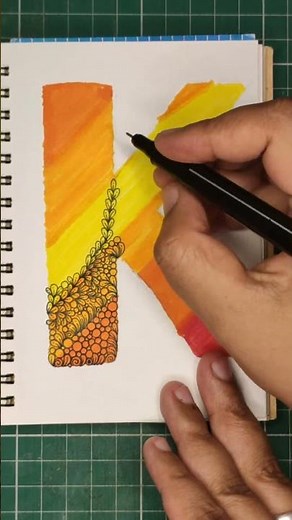 Doodle Alphabet Series A-Z. Stylish letter K doodle+zentagle design. Which letter is your favourite?