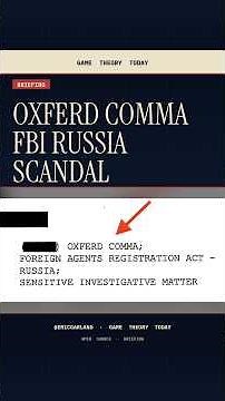 OXFERD COMMA: The FBI's Secret Trump Investigation, Declassified`
