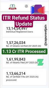 ITR Refund 2025-26 Kab aayega Income Tax Refund Status #refundHow to Check ITR Refund Status